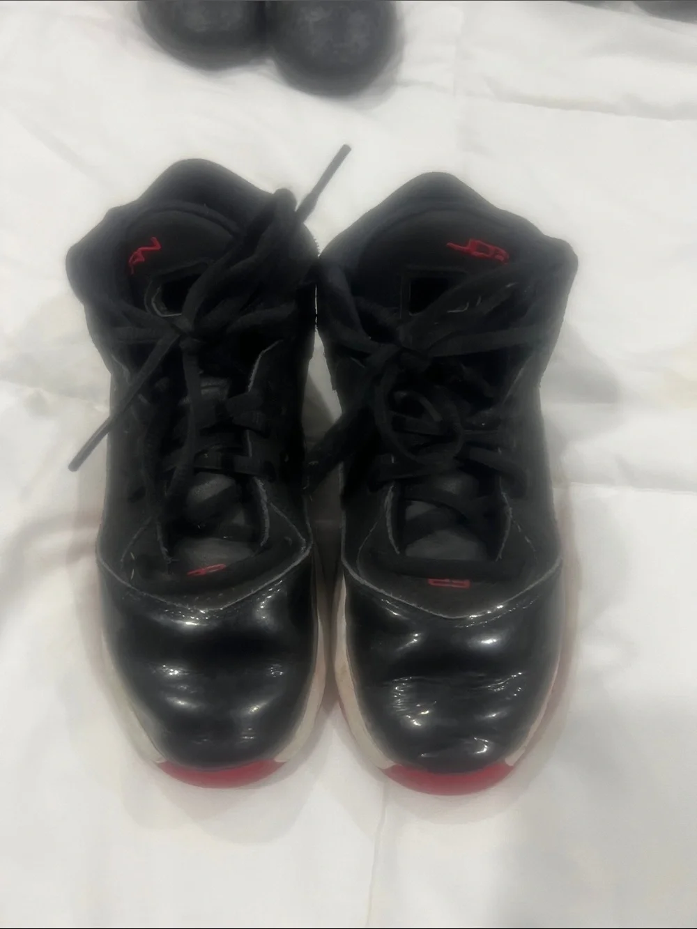 Nike Air Jordon Kids Black and Red Sneakers